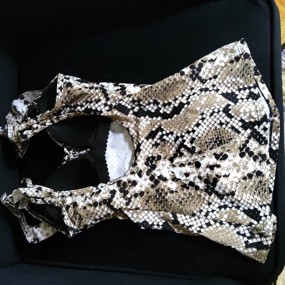 💥NWOT💥Tankini Faux Snakeskin Top - Picture 5 of 7